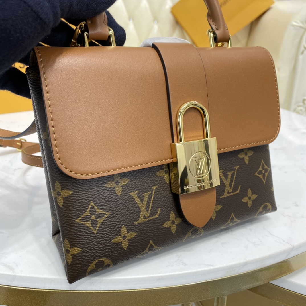 Louis Vuitton LOCKY BB Epi Leather Shoudler Bag M44654 Caramel Brown